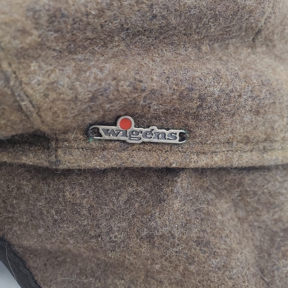 Wigens Brown Wool Newsboy Cap w/ Earflaps. Size 61. - Picture 2 of 13